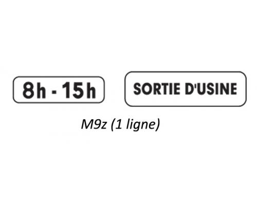 TYPE M9z (1 ligne) - PANONCEAUX POUR TYPE B