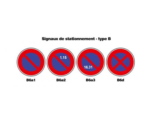 TYPE B - SIGNALISATION DE STATIONNEMENT